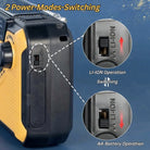 Emergency radio with hand crank and LED flashlight
