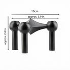 Metal candle holder with modular construction and steel body