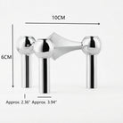 Metal candle holder with modular construction and steel body