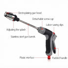 Car wash sprayer with adjustable pressure and rust resistant design