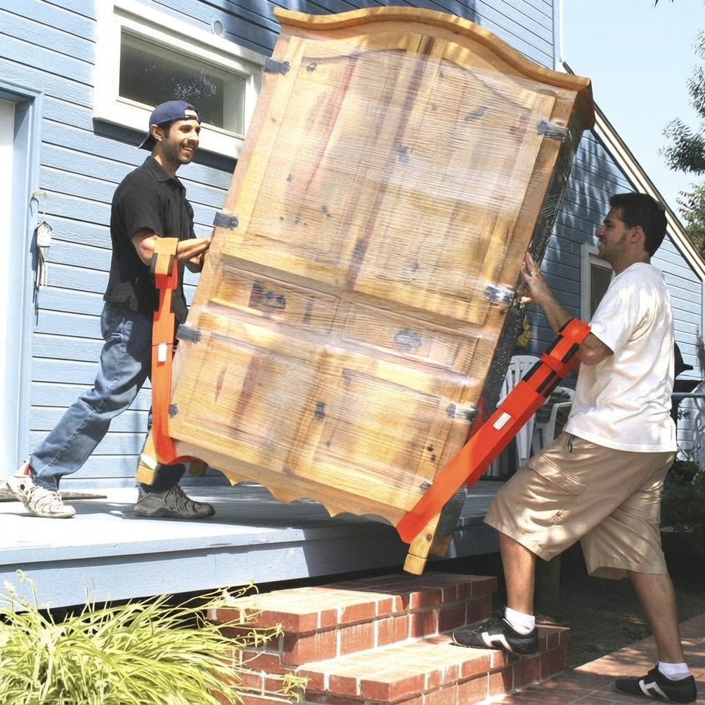 Furniture carry straps with adjustable length for moving