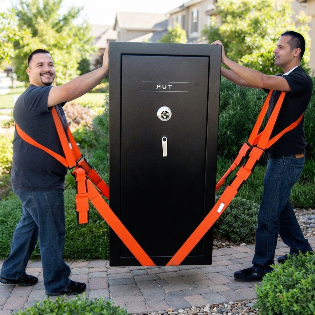 Furniture carry straps with adjustable length for moving