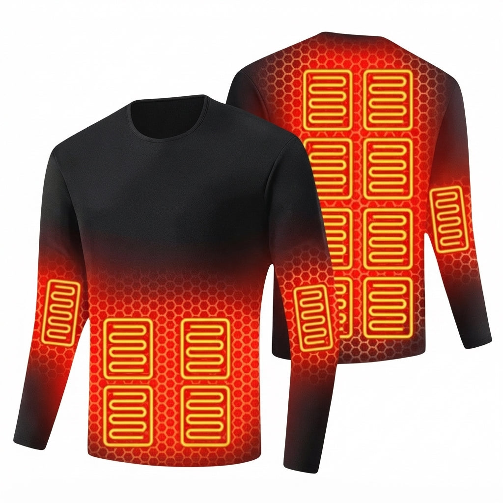 Heated shirt with three temperature settings for winter