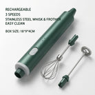 Hand mixer with three speeds and stainless steel whisks