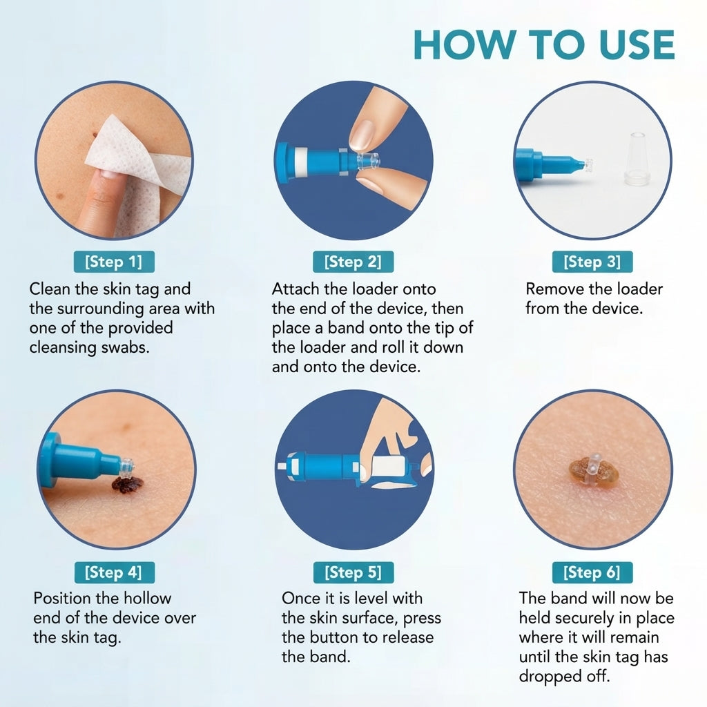 Skin tag and wart remover for body use