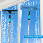 Telescopic Window Cleaner With Rotating Squeegee And Replacement Pads