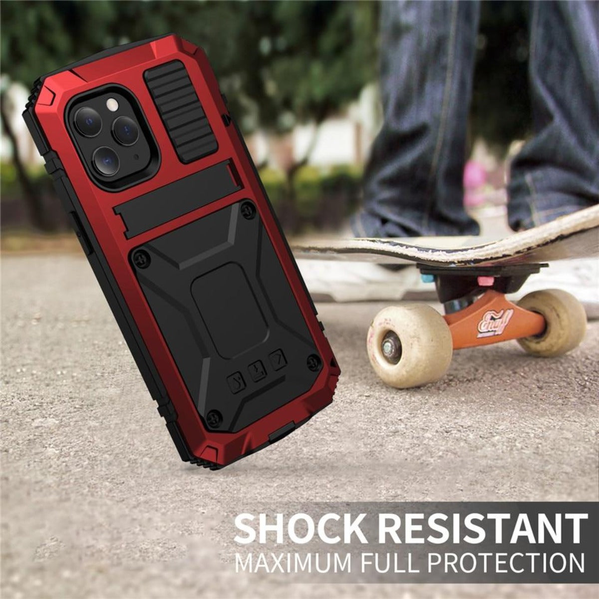 Phone Case With Tempered Glass Screen And Metal Frame