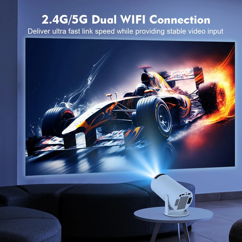 Portable Mini Projector With 4K Resolution And Bluetooth Connectivity