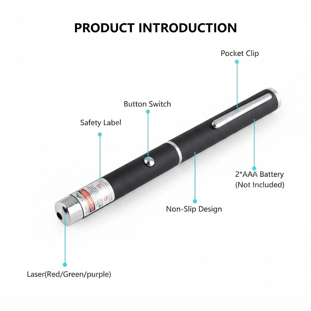 Laser Pointer For Presentations With Rechargeable Design