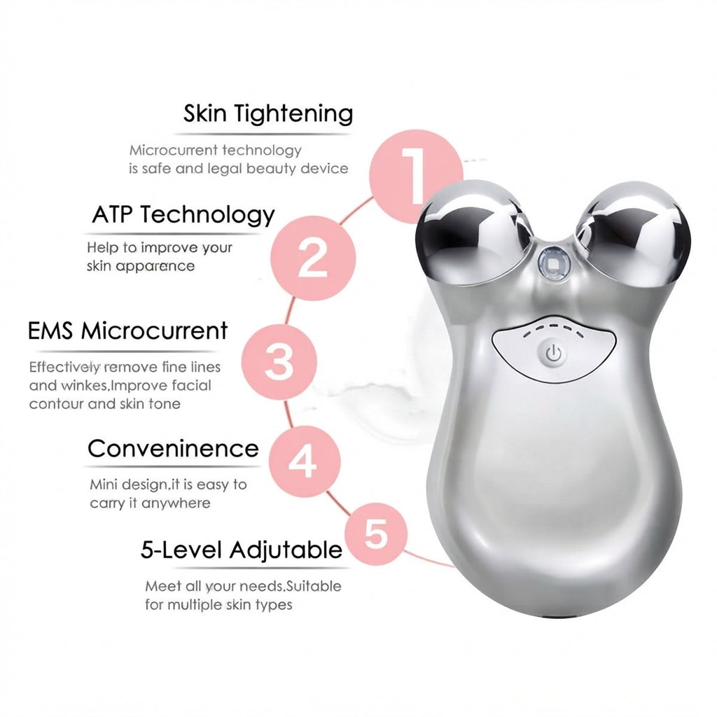 Facial Massager With Microcurrent Technology And Three Modes