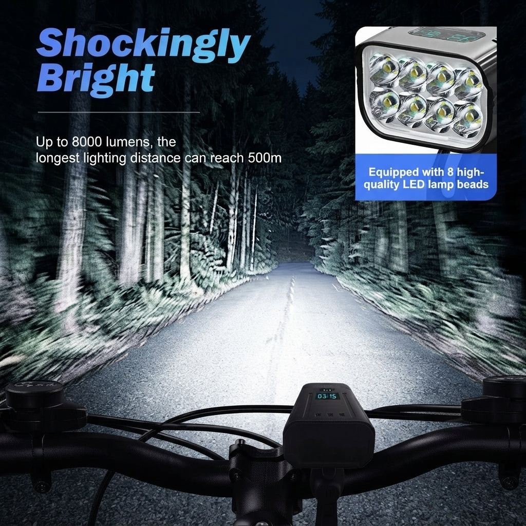 Bicycle Light Set With Lighting Modes And USB Charging