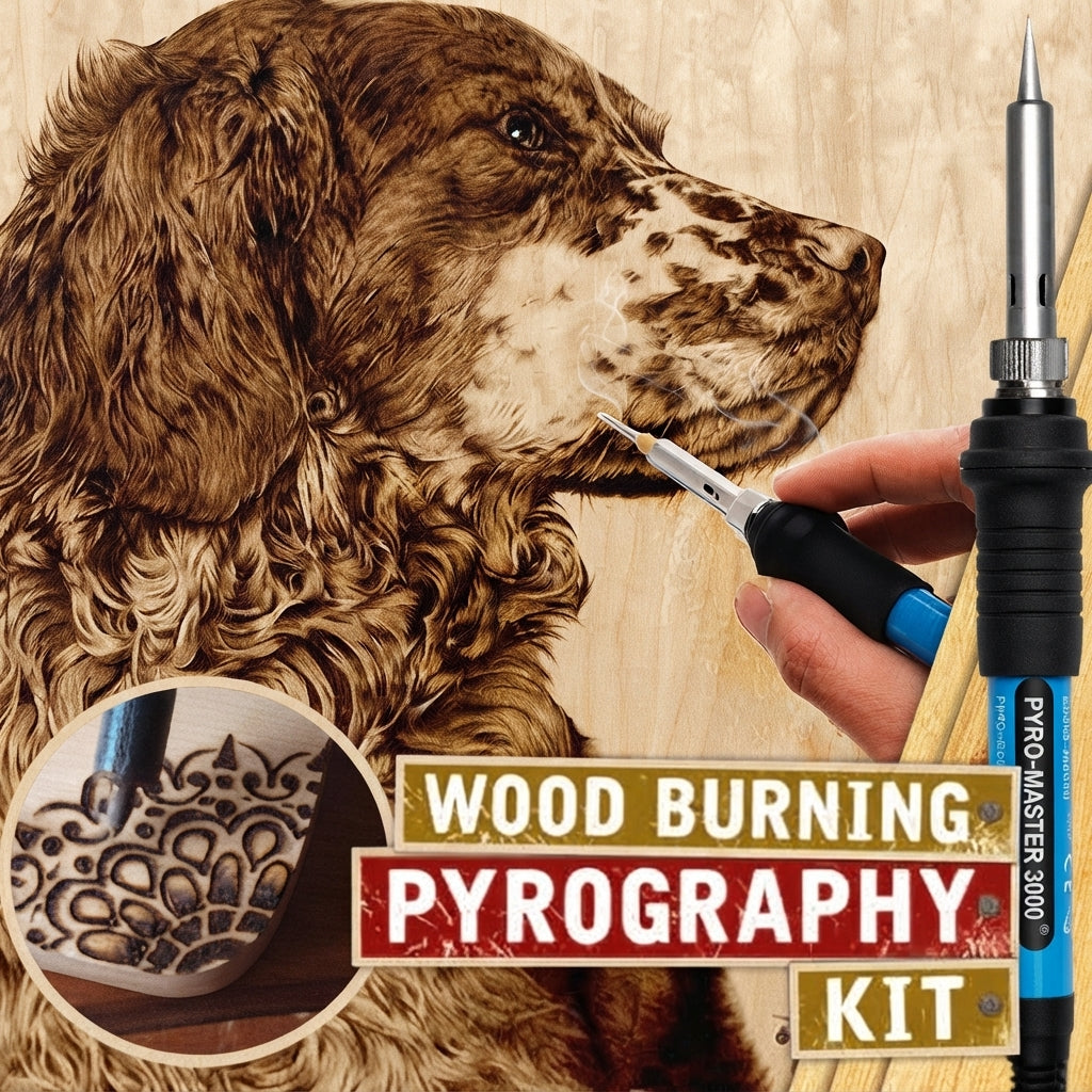 Wood Burning Pen Set With Adjustable Temperature And Tips