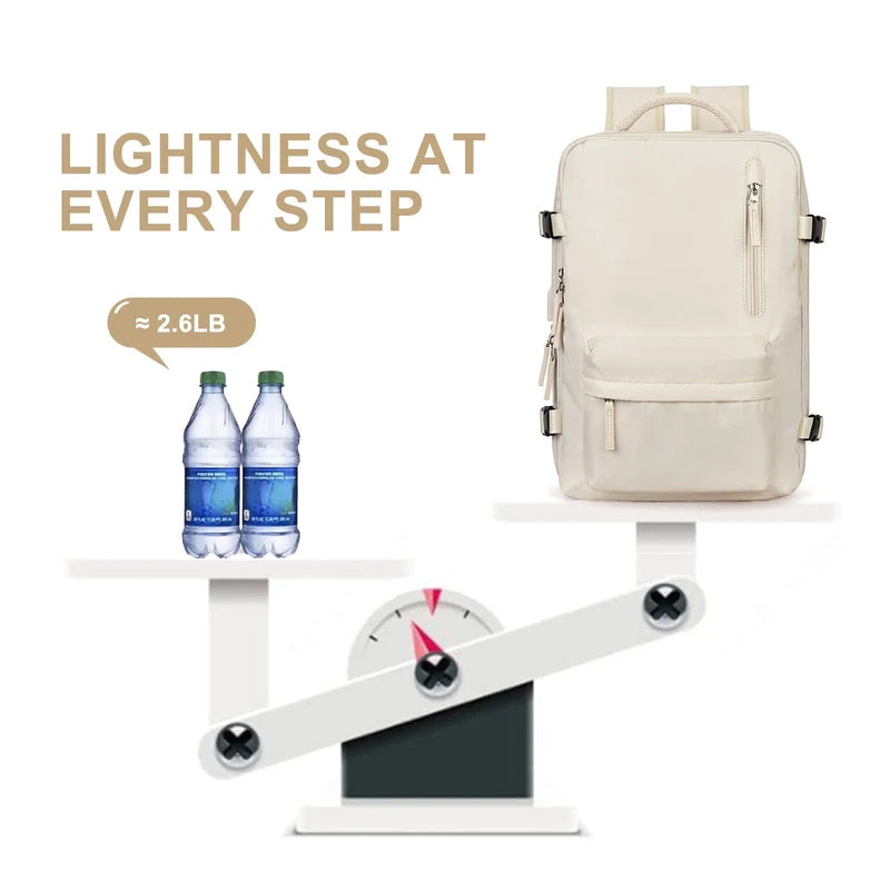 Travel Backpack With Multiple Compartments And USB Charging Port
