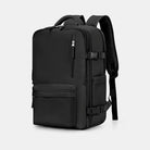 Travel Backpack With Multiple Compartments And USB Charging Port - black