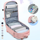 Travel Backpack With Multiple Compartments And USB Charging Port