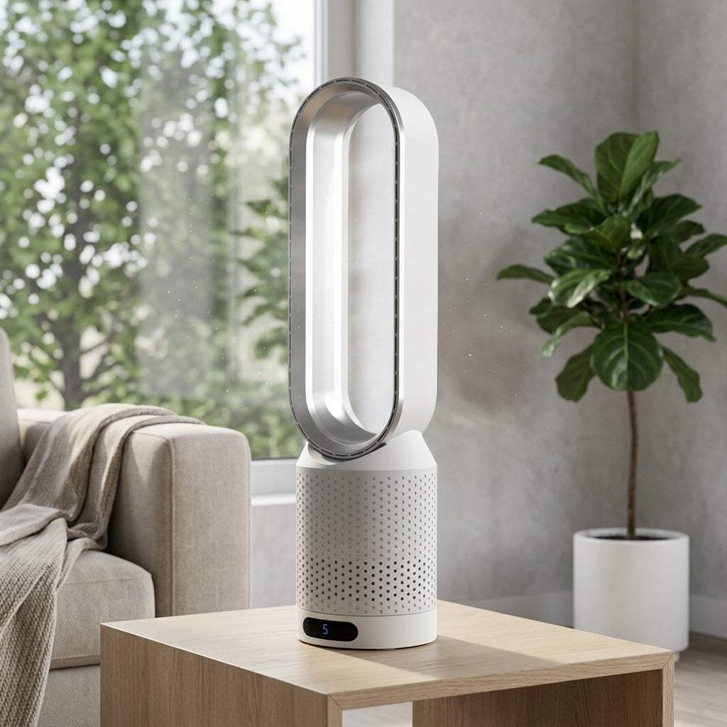 Portable Air Cooler With Remote Control And UV Cleaning - silver