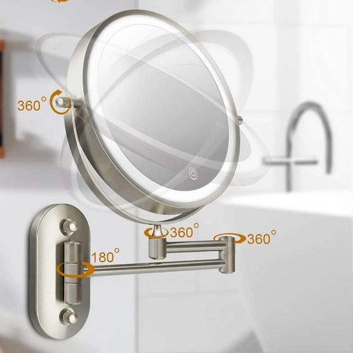 Makeup Mirror With LED Lights And 10x Magnification