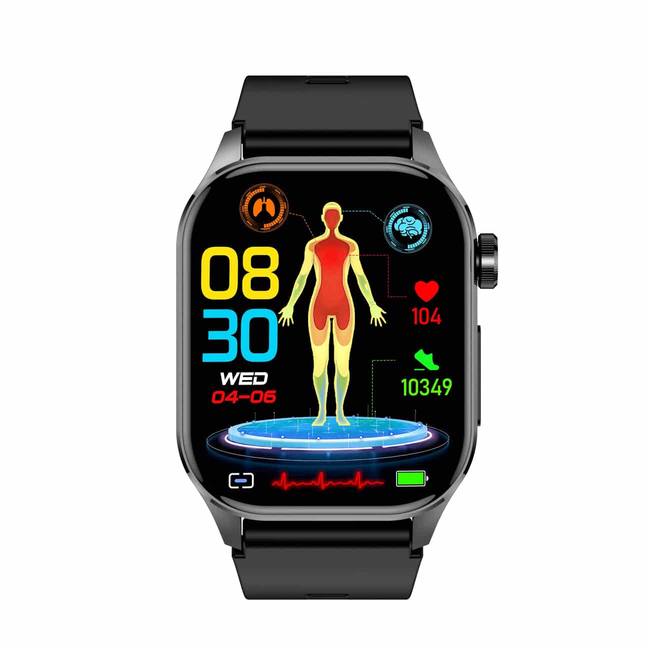 Smart Watch With Heart Rate Monitoring For Health Tracking