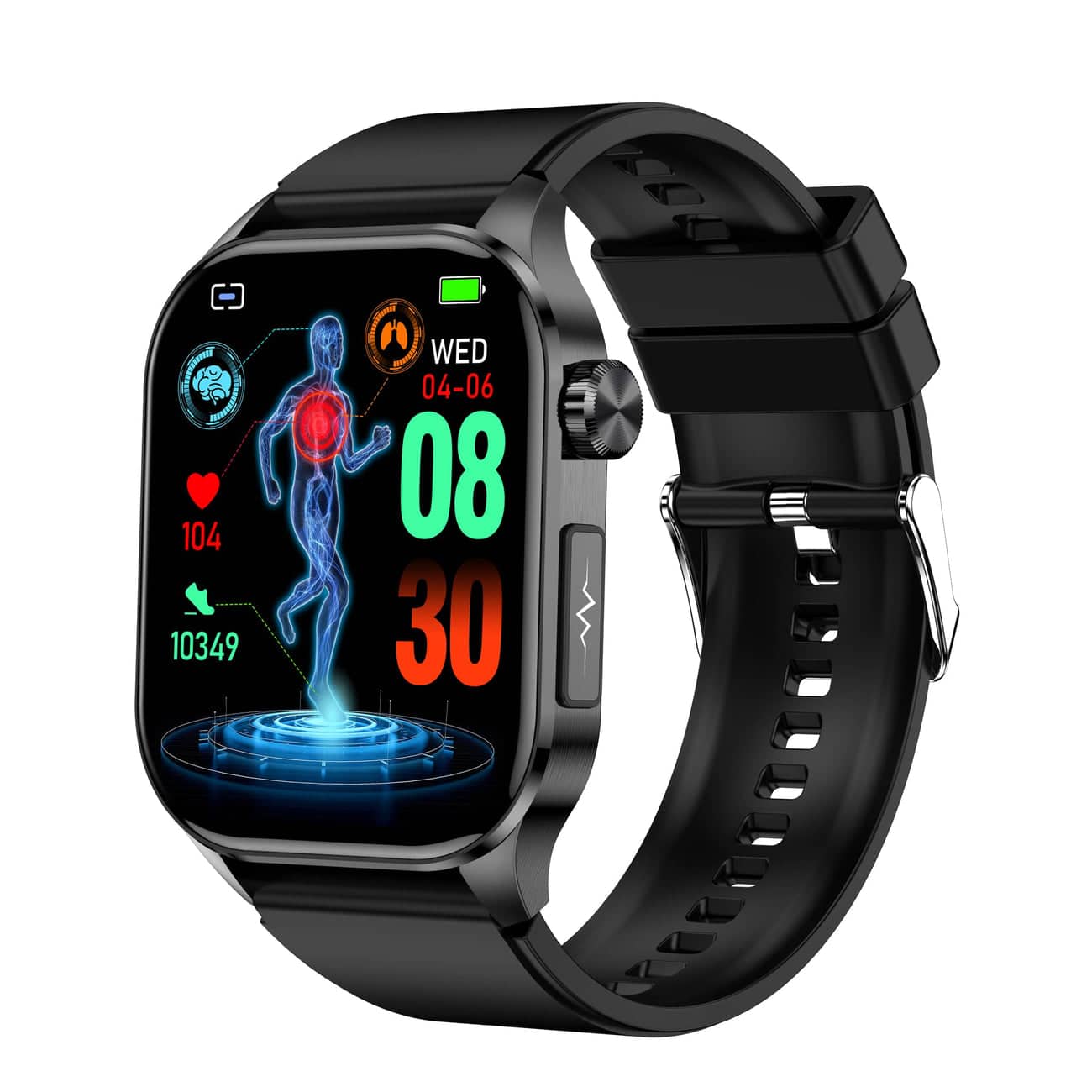 Smart Watch With Heart Rate Monitoring For Health Tracking