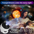 Star Projector Lamp With Galaxy Discs And Night Light