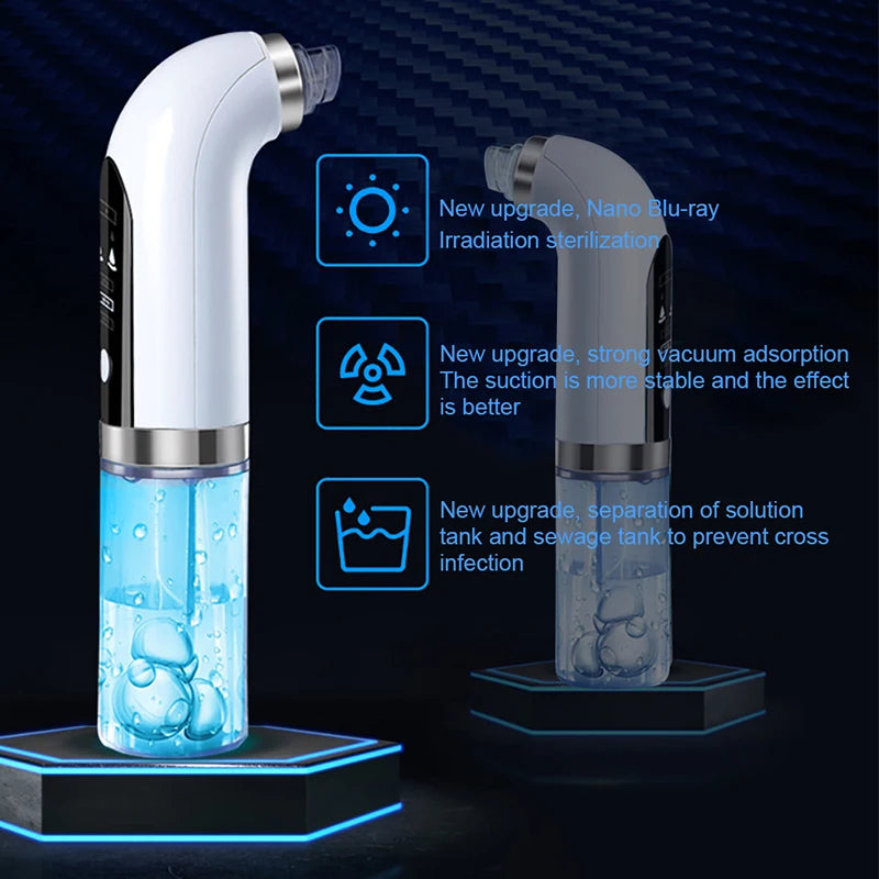 Pore Cleanser With Interchangeable Heads And Suction Settings
