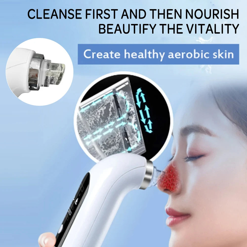Pore Cleanser With Interchangeable Heads And Suction Settings
