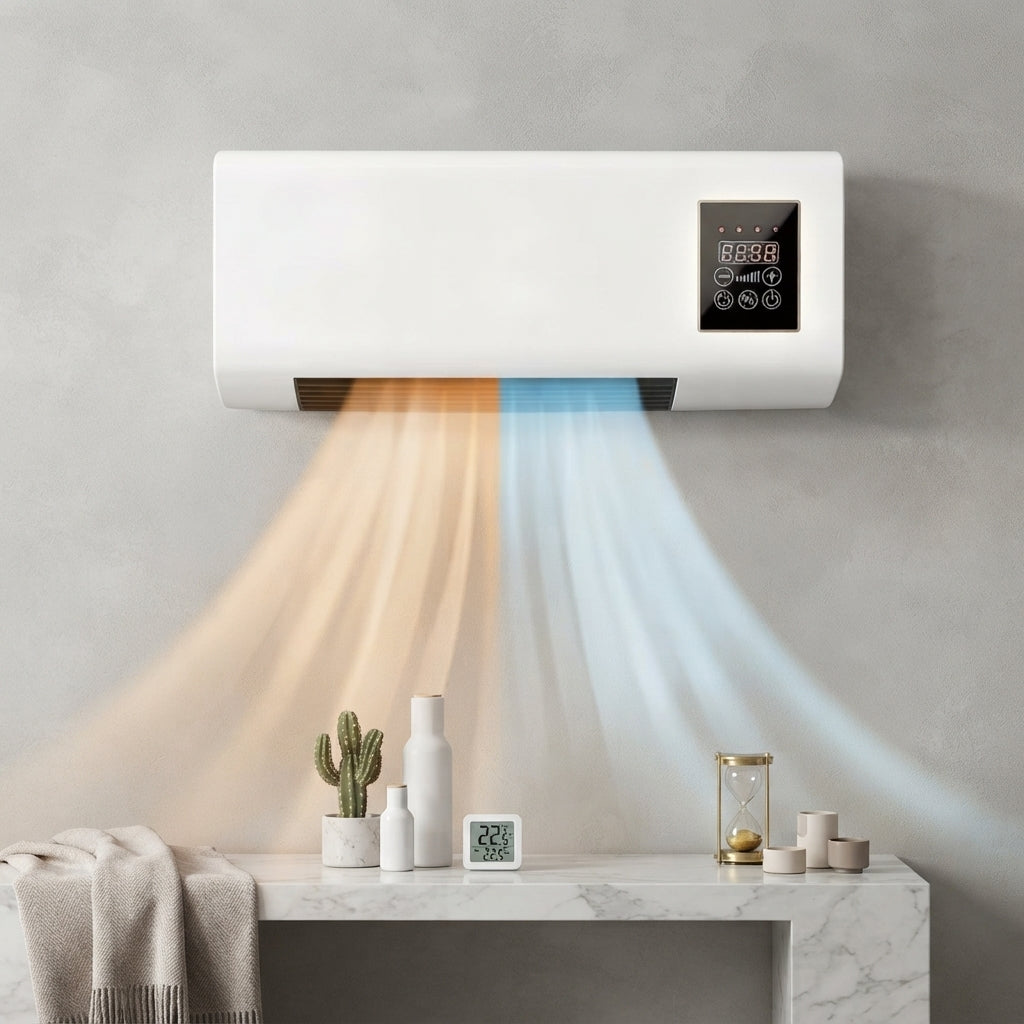 Heater Fan With Wall Mounting Bracket And Remote Control