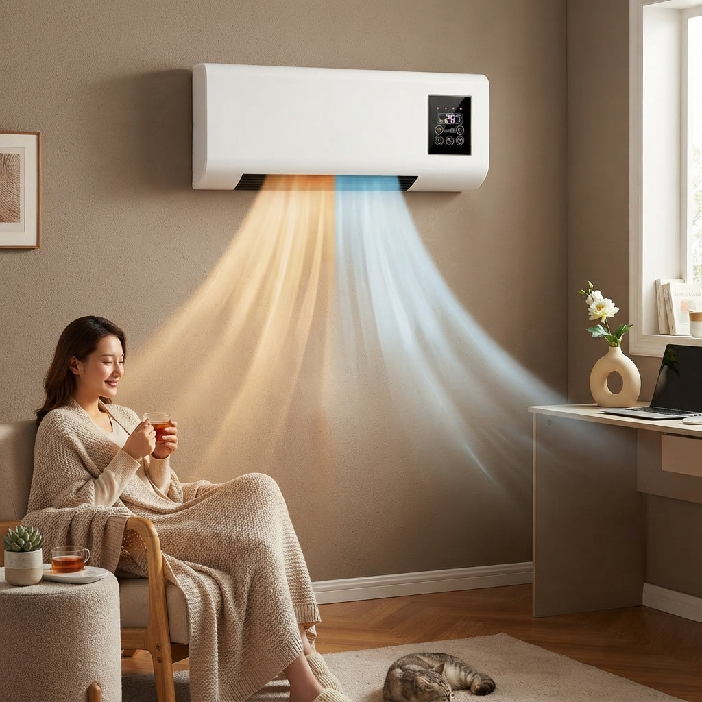 Heater Fan With Wall Mounting Bracket And Remote Control