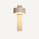Wall sconce light with rotatable stone shade
