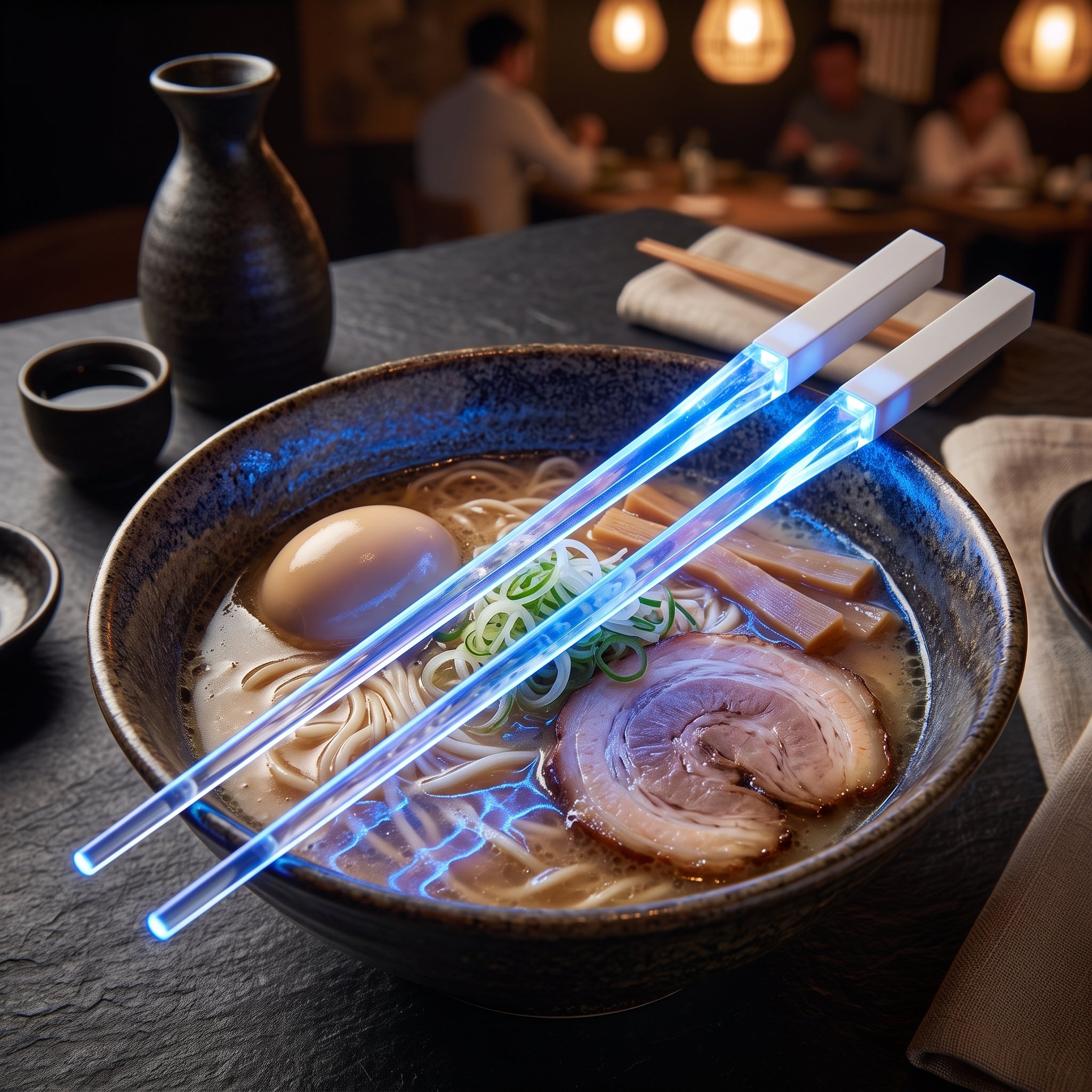 Light Up LED Chopsticks for Dining - blue