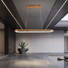 Oval wooden pendant light fixture