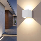 Outdoor wall light with slim vertical housing - white indoor