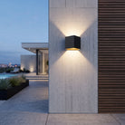 Outdoor wall light with slim vertical housing - black indoor