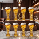 Beer Glass Mug with Football Trophy Design