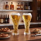 Beer Glass Mug with Football Trophy Design