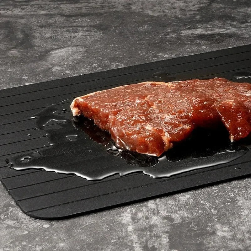 Aluminium defrosting tray for kitchen thawing food