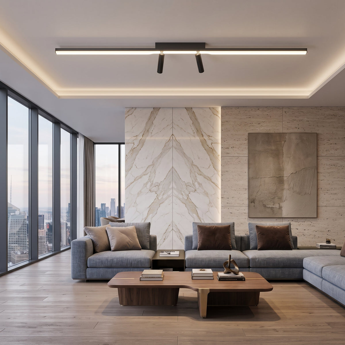 LED track ceiling light fixture