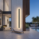 LED linear wall light fixture with slim strip - dimmable with remote control