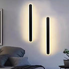 LED linear wall light fixture with slim strip