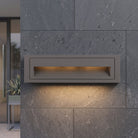 LED recessed step wall light fitting - gray