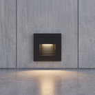 LED recessed step wall light fitting - gray