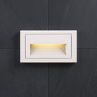 LED recessed step wall light fitting - white