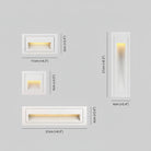 LED recessed step wall light fitting