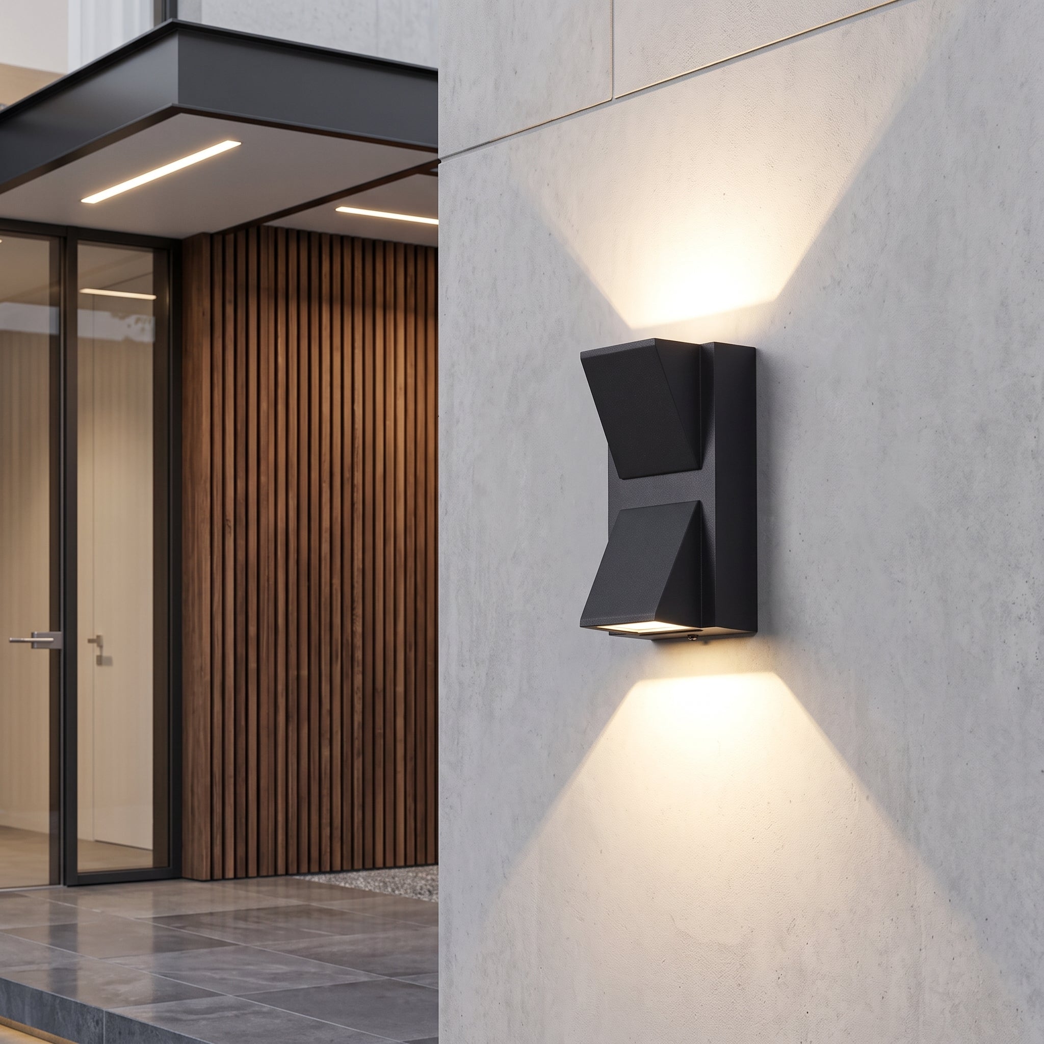 LED up down wall light fixture - 6w 2 heads
