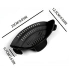 Pot strainer with adjustable clip on stainless steel