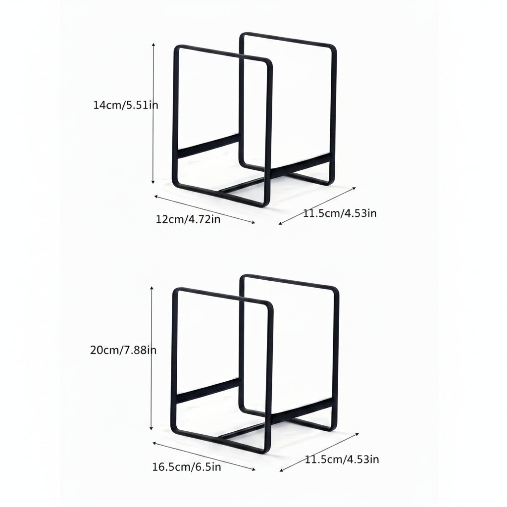 Multi tier metal plate storage rack organiser