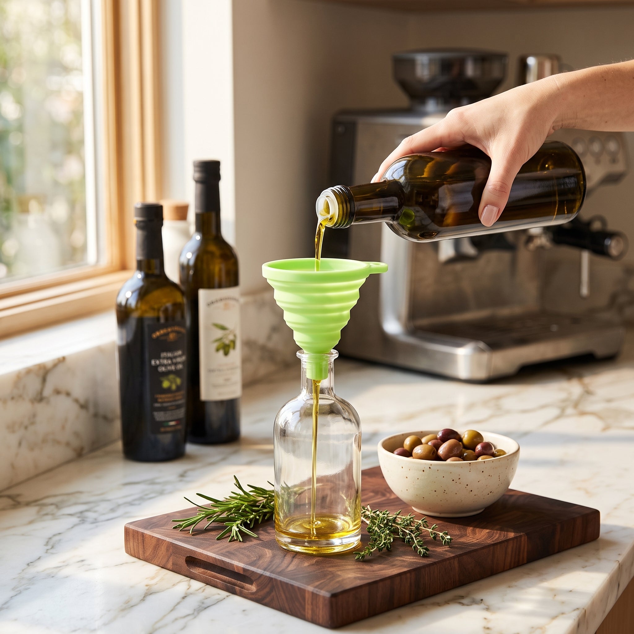 Kitchen funnel in collapsible silicone design