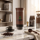 Espresso coffee maker machine with portable wireless design - dark wood