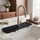 Silicone sink faucet splash guard mat - black 76 cm (30 in)