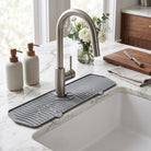 Silicone sink faucet splash guard mat - gray 76 cm (30 in)